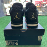 Jordan Black Canvas 4s Size 10.5