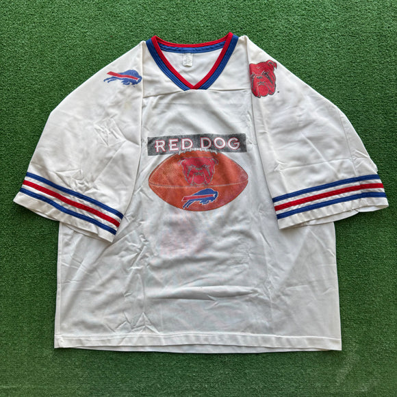 Vintage Buffalo Bills Red Dog Jersey Size XL