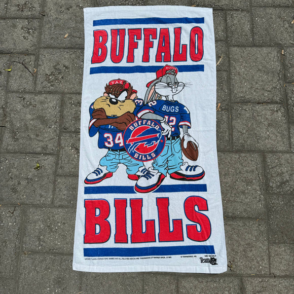 Vintage Buffalo Bills Looney Tunes Beach Towel