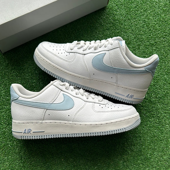 Nike White Armory Blue Low Air Force 1s Size 10W/8.5M
