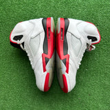 Jordan Black Tongue Fire Red 5s Size 10