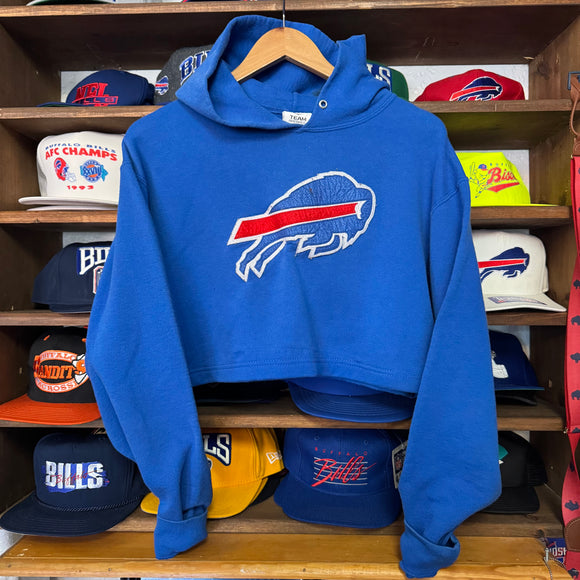 Vintage Buffalo Bills Hoodie Crop Top Size L