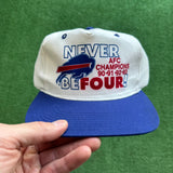 Vintage Buffalo Bills Never Be Four New Era Snapback Hat
