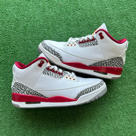 Jordan Cardinal 3s ( Missing Insoles) Size 8