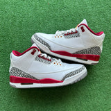 Jordan Cardinal 3s ( Missing Insoles) Size 8