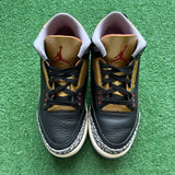 Jordan Black Cement Gold 3s Size 7.5W/6M