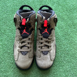 Jordan Travis Scott Olive 6s Size 6Y