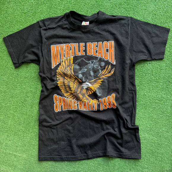 Vintage Myrtle Beach Biker Tee Size L