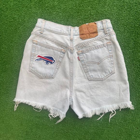 Vintage Buffalo Bills Levi Jean Shorts Size 26
