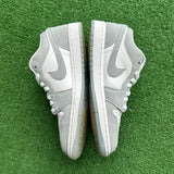 Jordan White Wolf Grey Low 1s Size 8.5W/7M