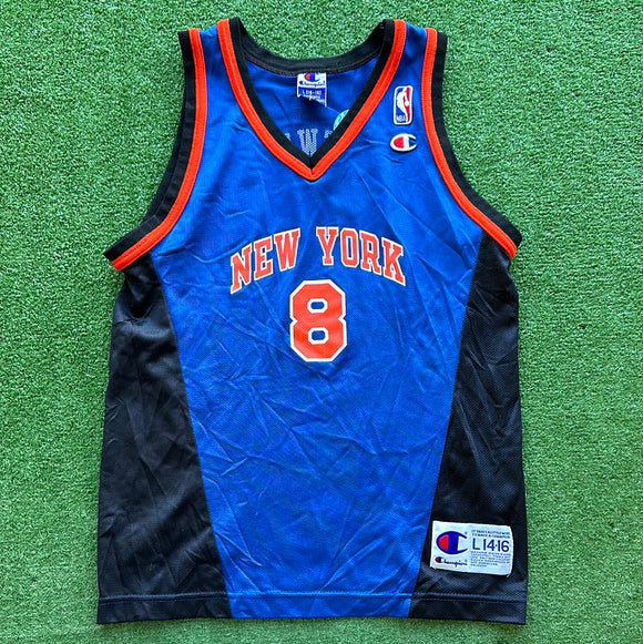 Vintage Latrell Sprewell New York Knicks Jersey Youth Size L 14-16