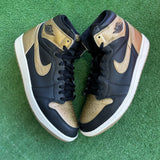 Jordan Black Metallic Gold 1s Size 12