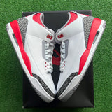 Jordan Fire Red 3s Size 10.5