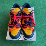 Nike Off White University Gold Low Dunks Size 9.5