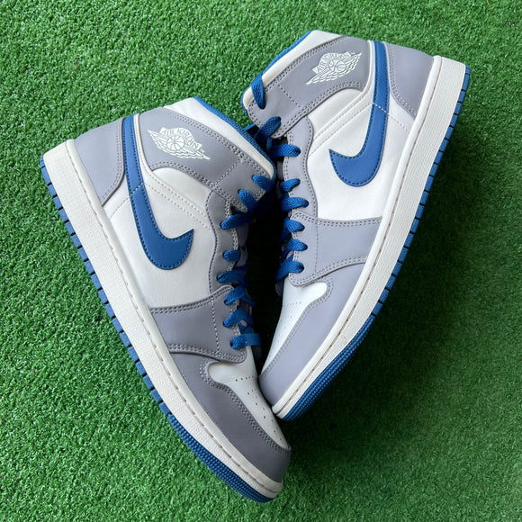 Jordan True Blue Mid 1s Size 11
