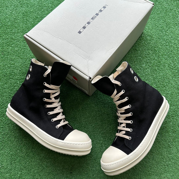 Rick Owen’s Dark Shadow Black Canvas Size 8