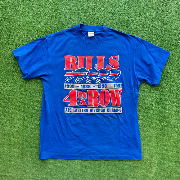 Vintage Buffalo Bills 4 in a Row Tee Size L