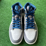 Jordan True Blue Mid 1s Size 11