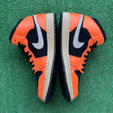 Jordan Black Cone Mid 1s Size 9.5