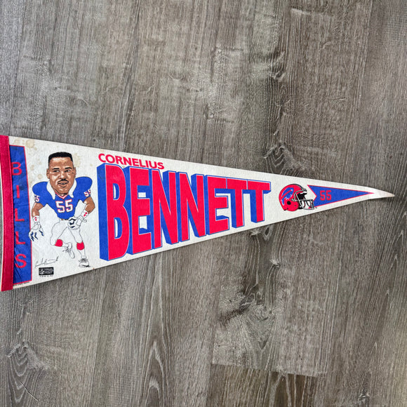 Vintage Buffalo Bills Cornelius Bennett Pennant
