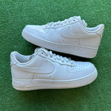Nike White Low Air Force 1s Size 8
