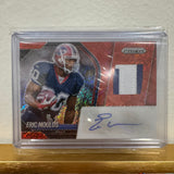 Buffalo Bills Eric Moulds Jersey Patch Autographed Numbered Card