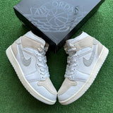 Jordan Tech Grey Mid 1s Size 8