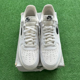 Nike White Black Swoosh Air Force 1s Size 11