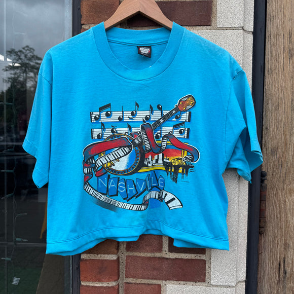 Vintage Nashville Tee Crop Top Size XL