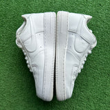 Nike White Low Air Force 1s Size 8