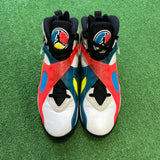 Jordan White Multicolor 8s Size 12
