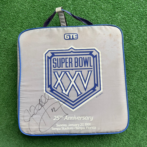 Vintage Buffalo Bills Super Bowl Jim Kelly Signed Seat Cushion