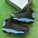 Jordan Black University Blue Black 13s Size 10.5