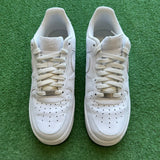 Nike White Low Air Force 1s Size 10