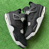 Jordan Black Canvas 4s Size 10