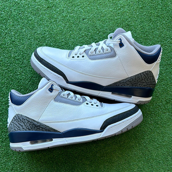 Jordan Midnight Navy 3s Size 12