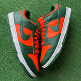 Nike Miami Hurricane Low Dunks Size 11