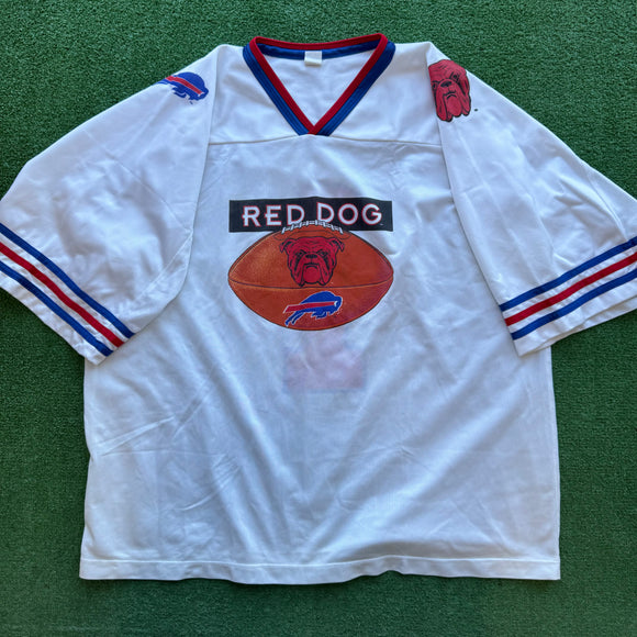 Vintage Buffalo Bills Red Dog Jersey Size XL