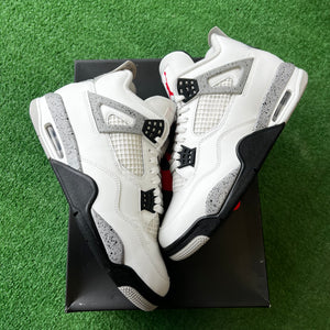 Jordan White Cement 4s Size 10