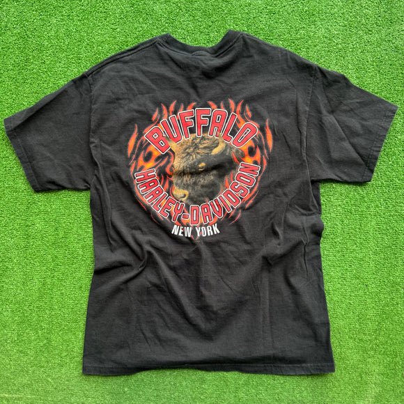 Vintage Harley Davidson Buffalo Tee Size L