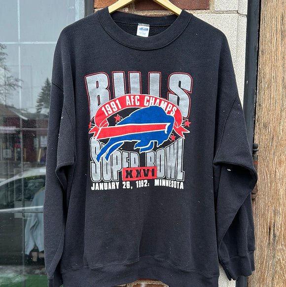 Vintage Buffalo Bills 1991 AFC Champs Crewneck Size XXL