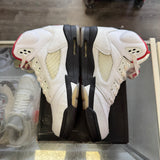 Jordan Silver Tongue Fire Red 5s Size 7Y