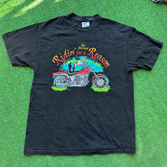 Vintage 4th Annual Ride For A Reason Tee Size L