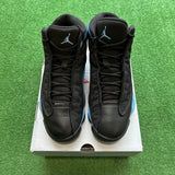Jordan Black University Blue Black 13s Size 10.5