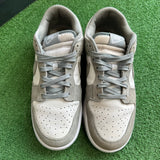 Nike White Light Pumice Low Dunk (Missing Insoles) Size 9.5