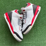Jordan Fire Red 3s Size 7Y