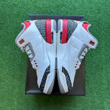 Jordan Fire Red 3s Size 5Y