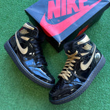 Jordan Black Metallic Gold 1s Size 9.5