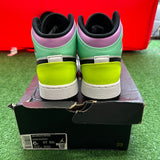 Jordan Pastel Black Mid 1s Size 6Y