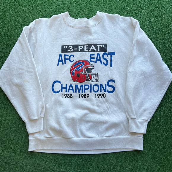 Vintage Buffalo Bills AFC East Champions Crewneck Size M